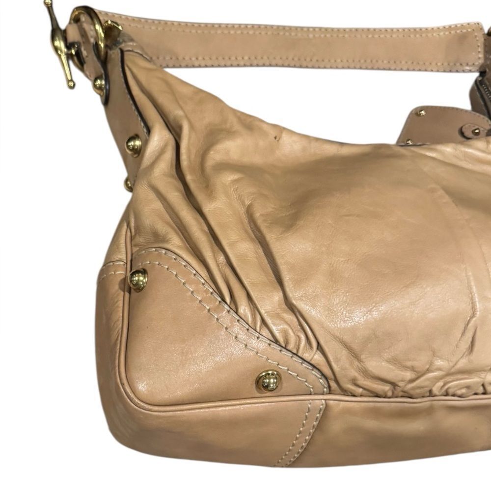 GUCCI Light Brown Jockey Hobo Shoulder Bag Auth - Picture 10 of 15